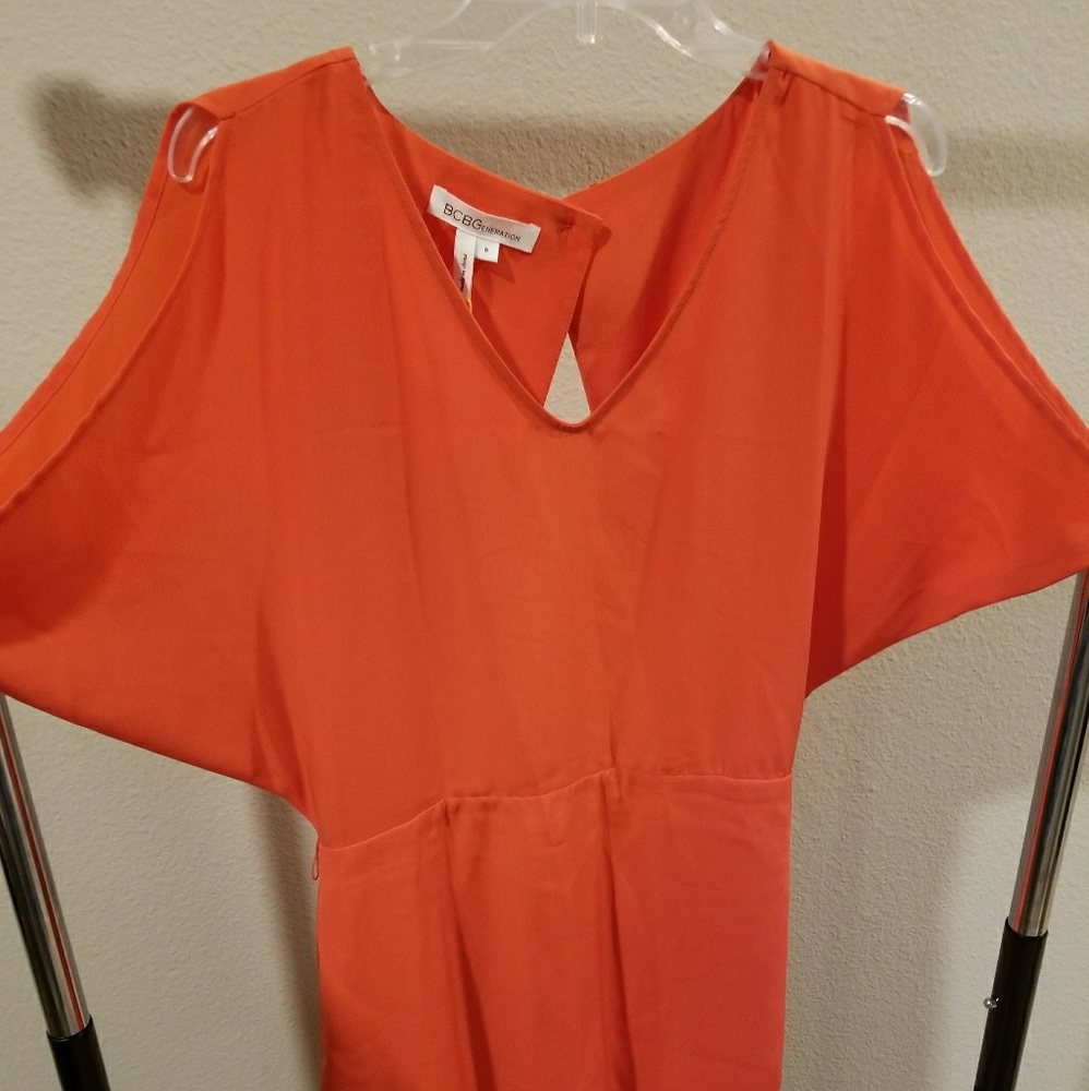 BCBGeneration Bright Coral Sleeveless Dress